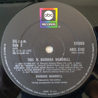 Barbara Mandrell : This Is Barbara Mandrell (LP, Album)