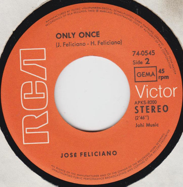 José Feliciano : Come Down Jesus (7", Single)