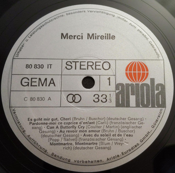 Mireille Mathieu : Merci Mireille (LP, Album)