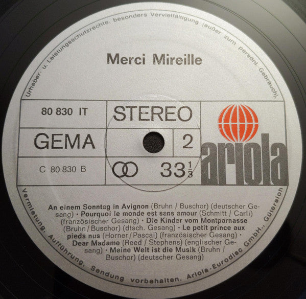 Mireille Mathieu : Merci Mireille (LP, Album)