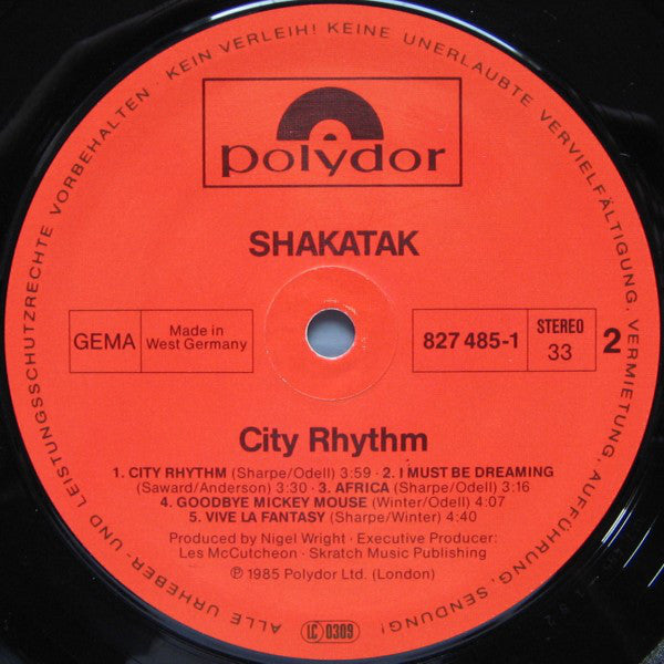 Shakatak : City Rhythm (LP, Album)