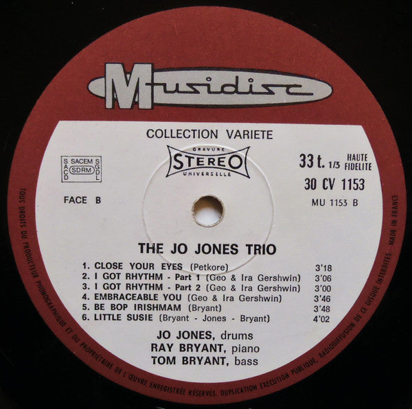 The Jo Jones Trio : Jo Jones Trio (LP, Album, RE)