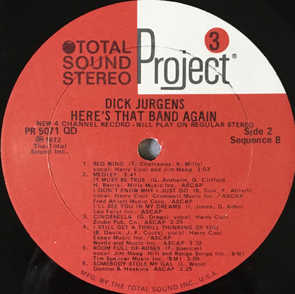 Dick Jurgens : Here's That Band Again (LP, Album, Quad)