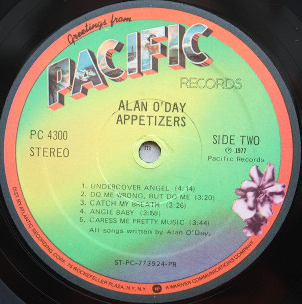 Alan O'Day : Appetizers (LP, Album, PR)