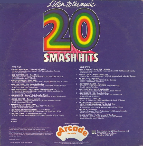 Various : Listen To The Music - 20 Smash Hits (LP, Comp, Mono)