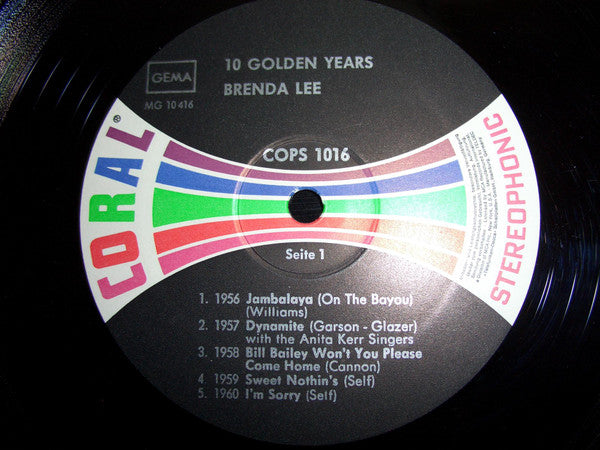 Brenda Lee : 10 Golden Years (LP, Comp, Gat)