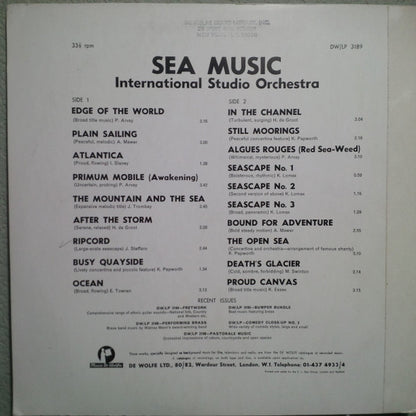 Various, The International Studio Orchestra : Sea Music (LP, Fir)