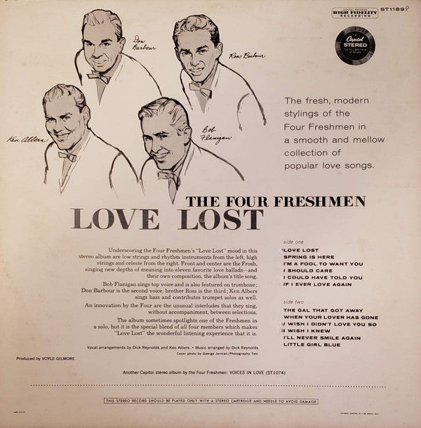 The Four Freshmen : Love Lost (LP, Album)