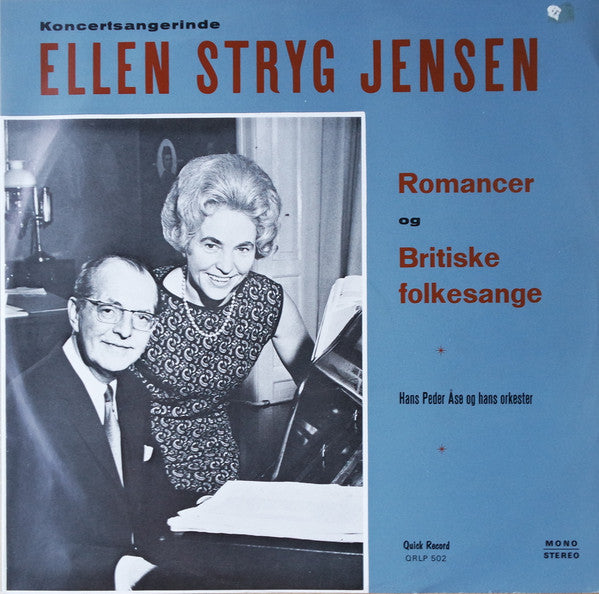 Ellen Stryg Jensen, Hans Peder Åse's Orkester : Romancer Og Britiske Folkesange (LP)