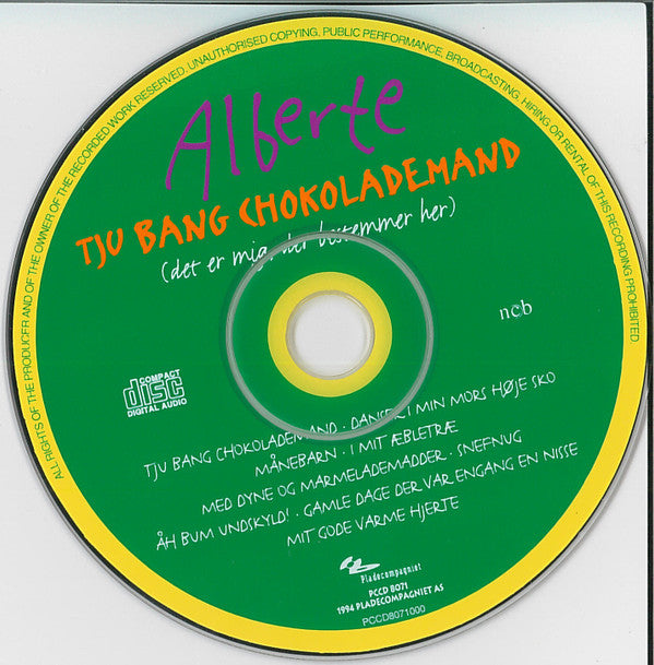 Alberte Winding : Tju Bang Chokolademand (Det Er Mig, Der Bestemmer Her) (CD, Album, RE)