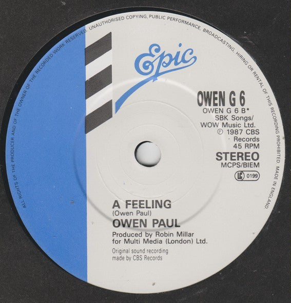 Owen Paul : Bring Me Back That Spark (7", Single, Gat)