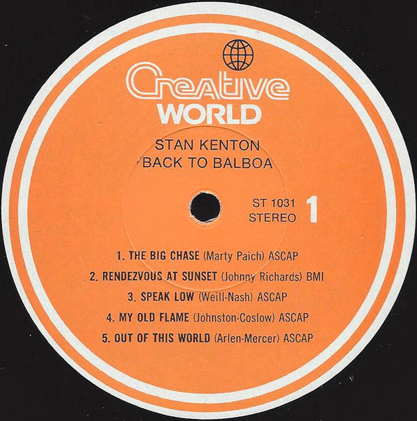 Stan Kenton : Back To Balboa (LP, Album)