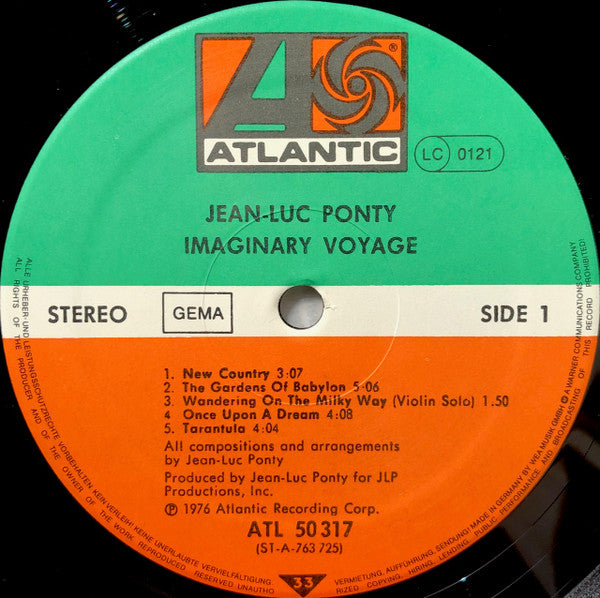 Jean-Luc Ponty : Imaginary Voyage (LP, Album)