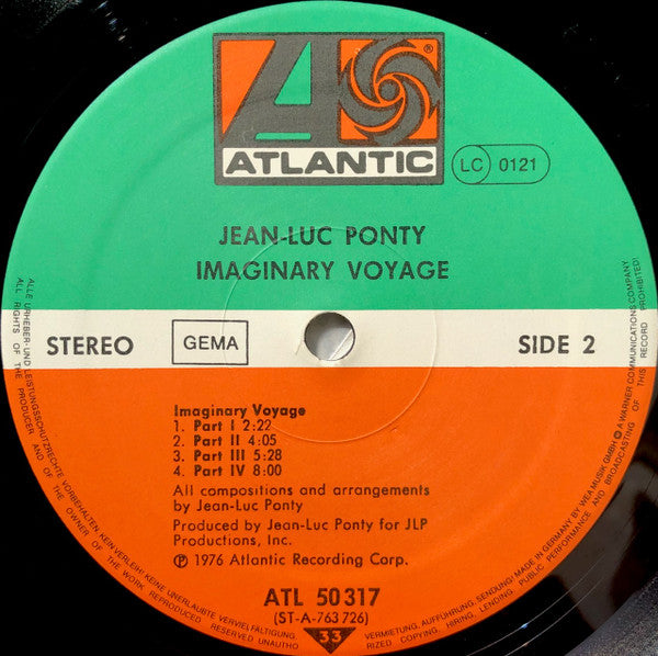 Jean-Luc Ponty : Imaginary Voyage (LP, Album)