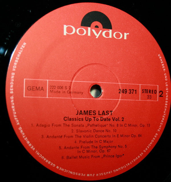 James Last : Classics Up To Date Vol. 2 (LP, Album, RE)