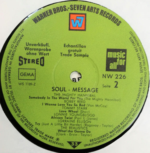 Various : Soul - Message (LP, Comp, Promo)