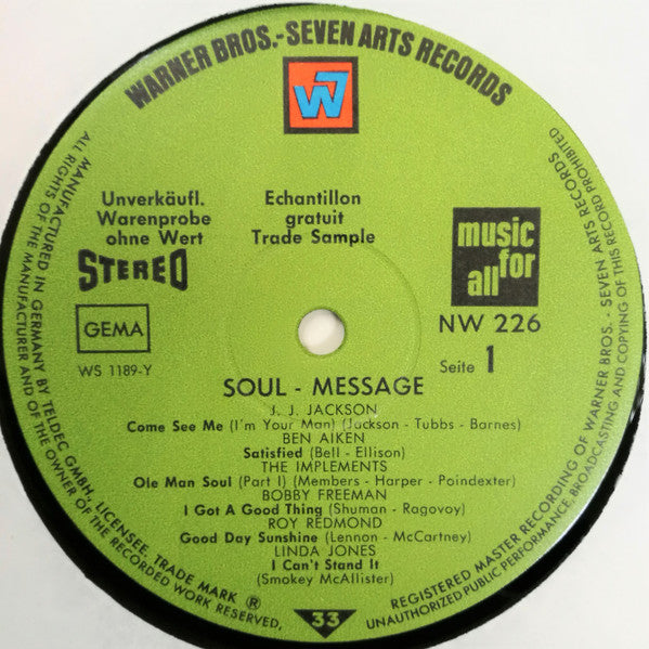 Various : Soul - Message (LP, Comp, Promo)