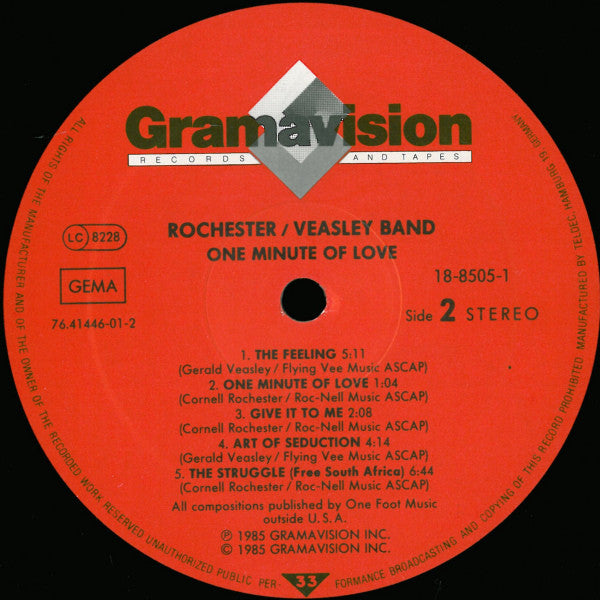 Rochester / Veasley Band : One Minute Of Love (LP, Album)