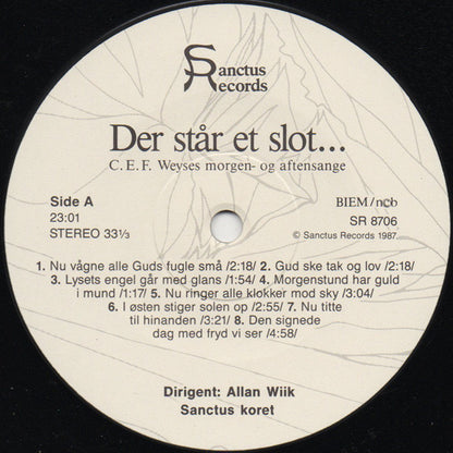 Ungdomskoret Sanctus : Der Står Et Slot... (LP, Album)