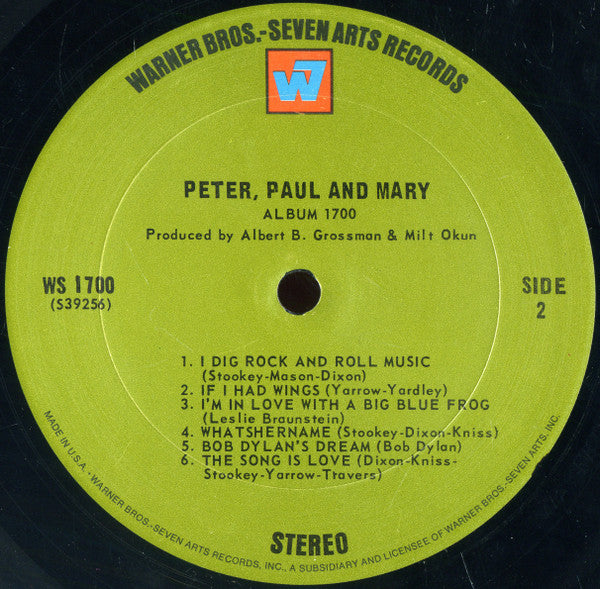 Peter, Paul & Mary : Album 1700 (LP, Album, RP)