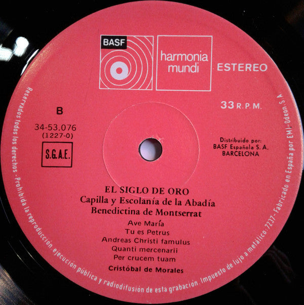 Escolanía De Montserrat : El Siglo De Oro (LP, Album)