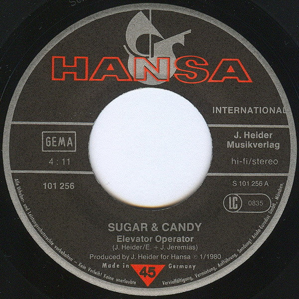 Sugar & Candy : Elevator Operator (7", Single)