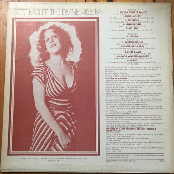 Bette Midler : The Divine Miss M (LP, Album, PR-)