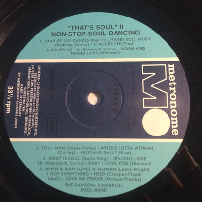 The Samson- & Merrill-Soul-Band : That's Soul II: Non Stop Soul Dancing (LP)