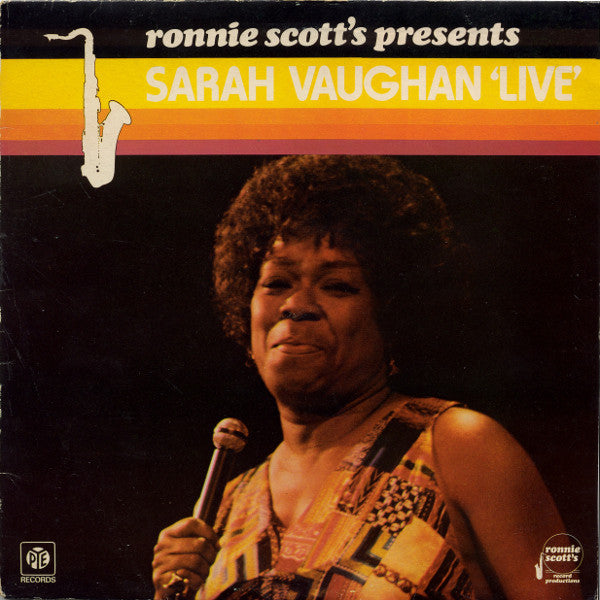 Sarah Vaughan : Ronnie Scott's Presents Sarah Vaughan Live (LP)