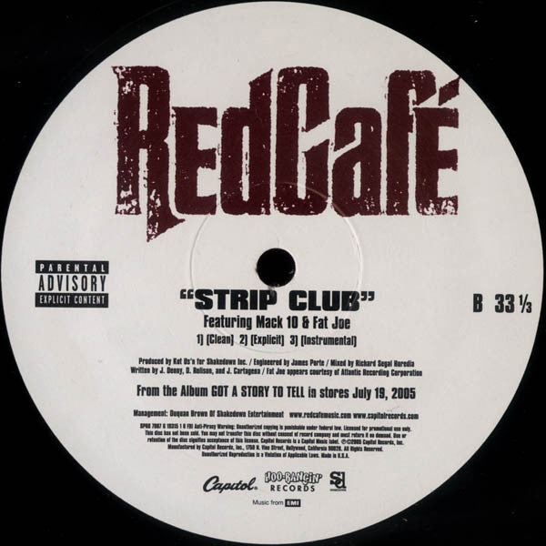 Red Cafe : Yellow Bottle / Strip Club (12")