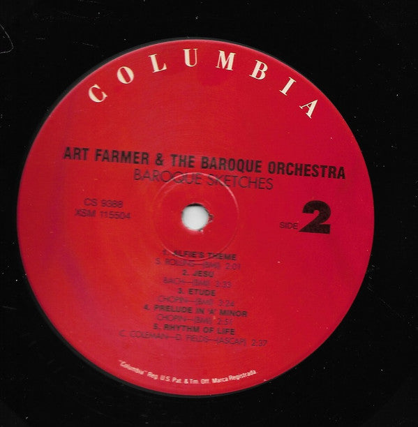 Art Farmer & The Baroque Orchestra : Baroque Sketches (LP, Album, RE)