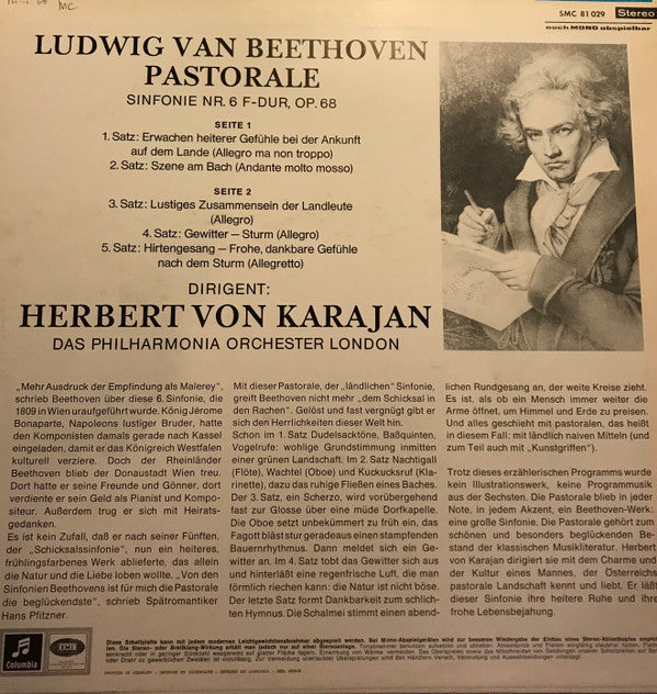 Ludwig van Beethoven, Philharmonia Orchestra, Herbert von Karajan : Pastorale (LP)