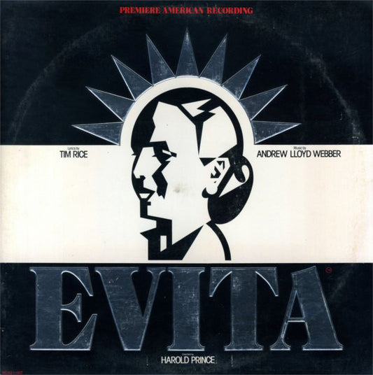 Andrew Lloyd Webber And Tim Rice : Evita: Premiere American Recording (2xLP, Album, Glo)