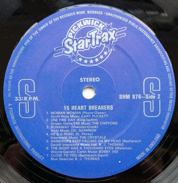 Various : 15 Heart Breakers (LP, Comp)