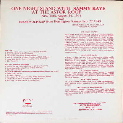 Sammy Kaye : One Night Stand With Sammy Kaye (LP, Album)