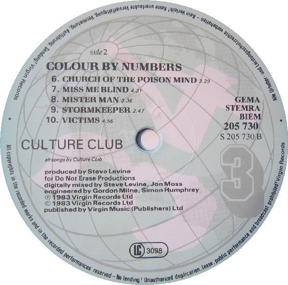 Culture Club : Colour By Numbers (LP, Album)