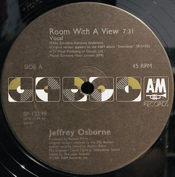 Jeffrey Osborne : Room With A View (12", Single, Tra)