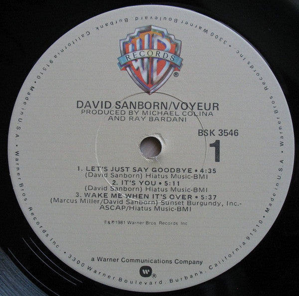 David Sanborn : Voyeur (LP, Album)