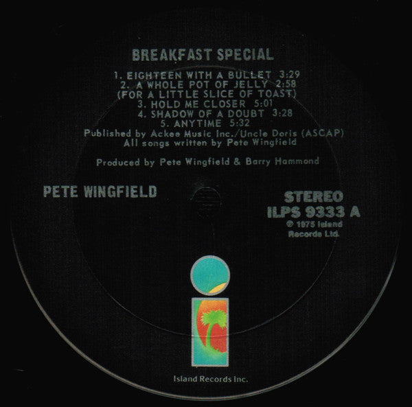 Pete Wingfield : Breakfast Special (LP, Album, Ter)