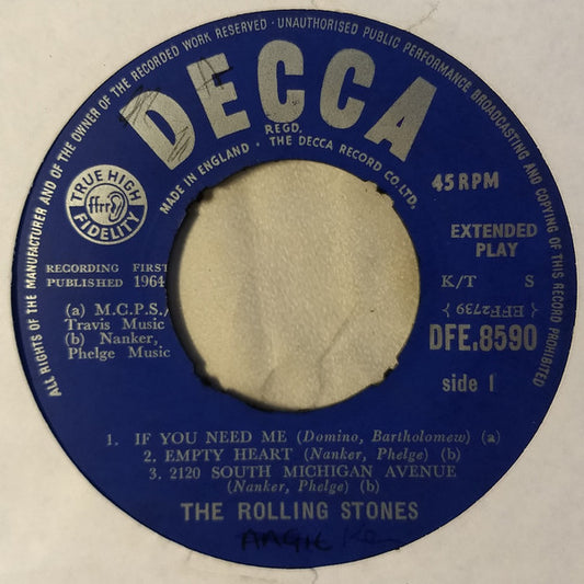 The Rolling Stones : Five By Five (7", EP, Mono)