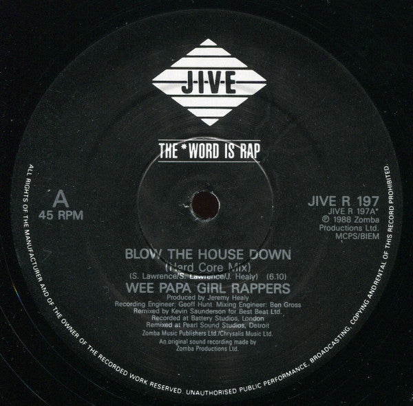 Wee Papa Girl Rappers : Blow The House Down (Remix) (12")