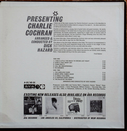 Charlie Cochran : Presenting Charlie Cochran (LP, Album, Mono)