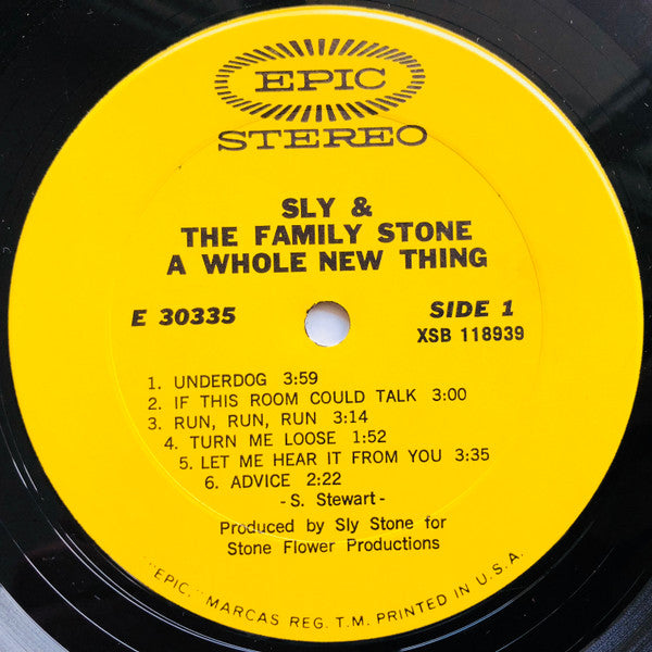 Sly & The Family Stone : A Whole New Thing (LP, Album, Promo, RE)