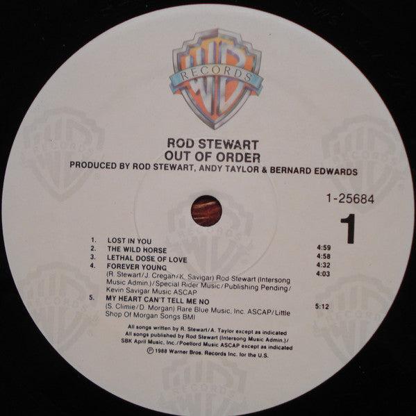 Rod Stewart : Out Of Order (LP, Album, Spe)