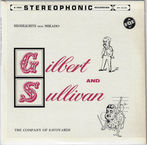 Gilbert & Sullivan / The Company Of Savoyards : Highlights From Mikado (LP, Album)