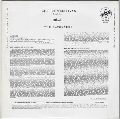 Gilbert & Sullivan / The Company Of Savoyards : Highlights From Mikado (LP, Album)