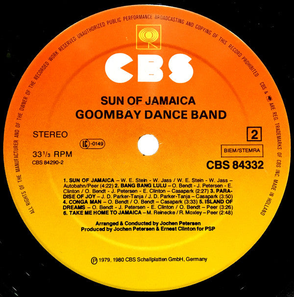 Goombay Dance Band : Sun Of Jamaica (LP, Album)