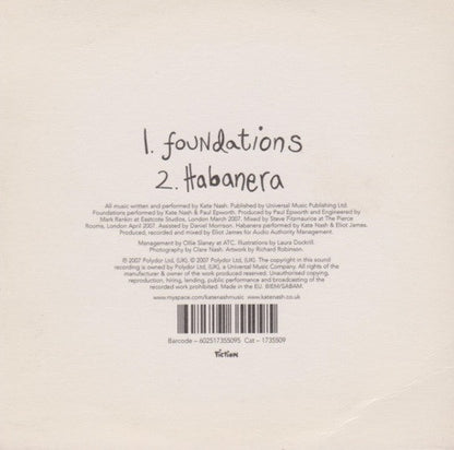 Kate Nash : Foundations (CD, Single, Num, Car)