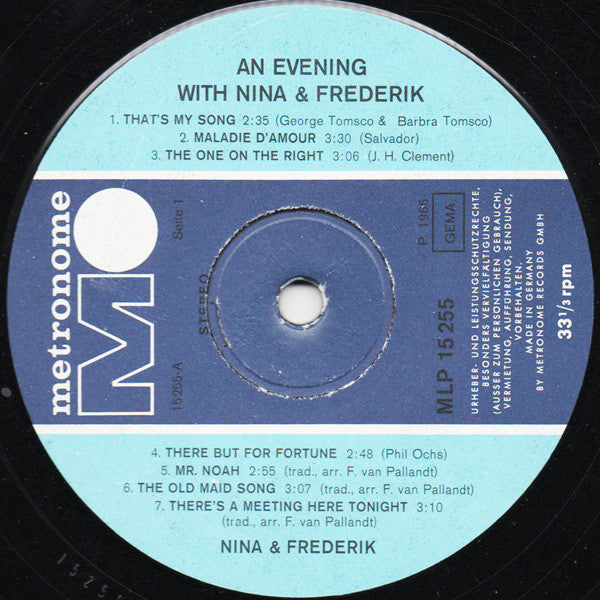 Nina & Frederik : An Evening With Nina & Frederik (LP)