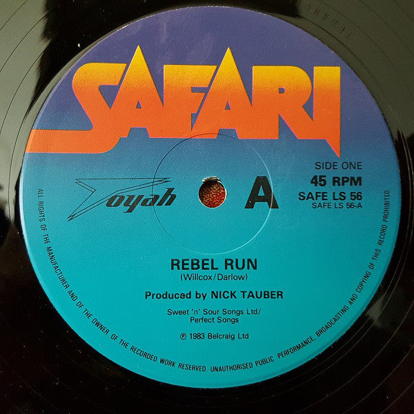 Toyah (3) : Rebel Run (12")